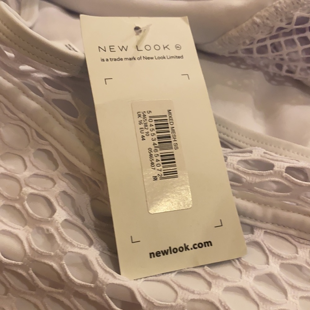 New Look White Mesh Swimsuit — image 8 of 8